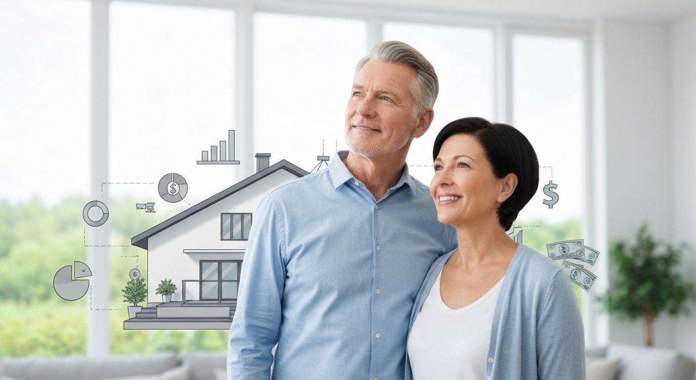 50대 부부가 주택 자산 활용을 통해 안정적인 노후를 설계하는 모습