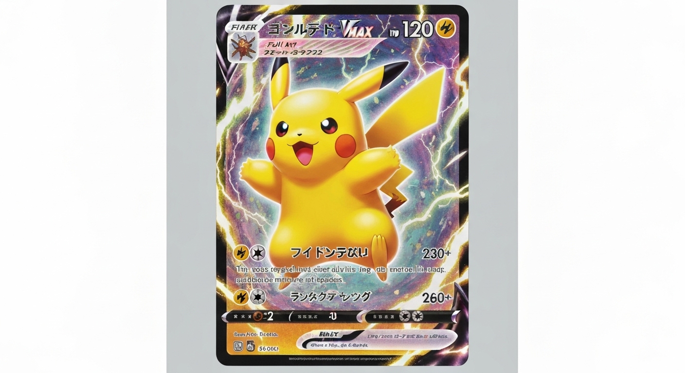 화려한 풀 아트 피카츄 VMAX 카드