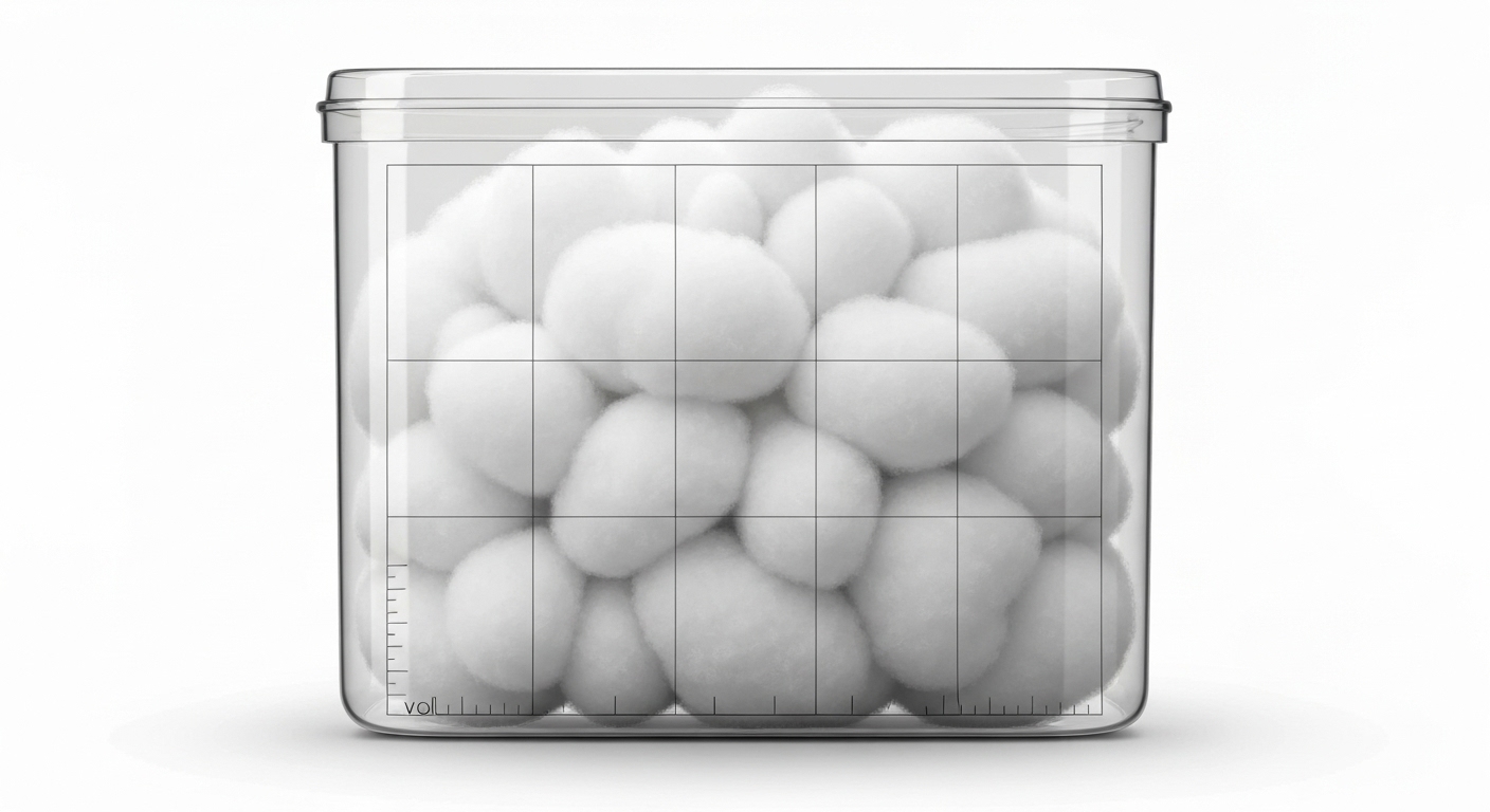 필파워가 높은 솜털이 부풀어 오른 모습을 보여주는 이미지