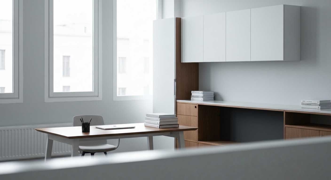 정밀 저울, 템퍼, 스팀 피처 등 필수 액세서리들이 깔끔하게 정돈된 홈 카페 스테이션.