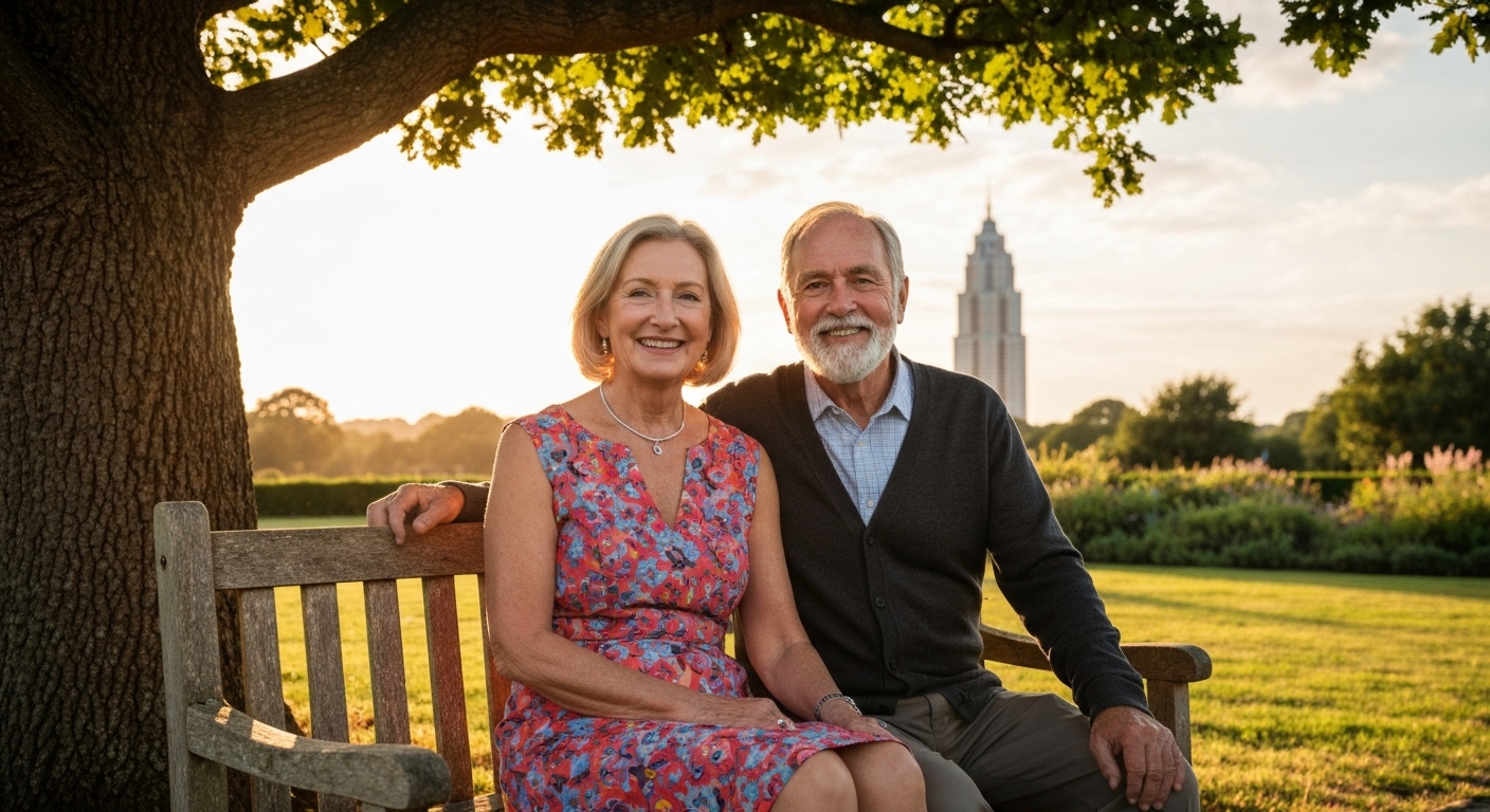 안정적이고 풍요로운 노후를 보내는 노부부의 모습